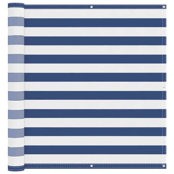 Grote foto vidaxl balkon scherm blauw en wit 110 x 400 cm oxford stof tuin en terras overige tuin en terras