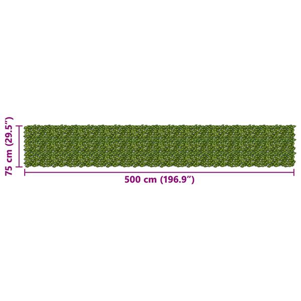 Grote foto vidaxl balkonscherm met bladeren groen en geel 500 x 75 cm tuin en terras overige tuin en terras