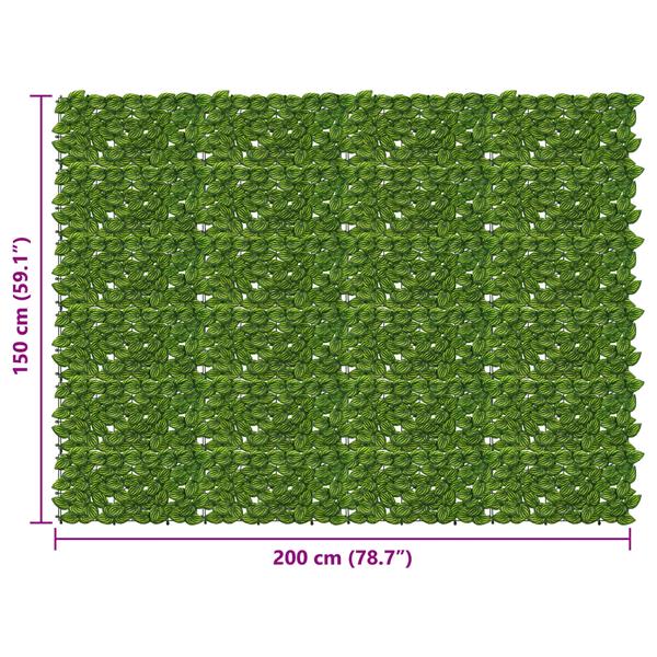 Grote foto vidaxl balkonscherm met bladeren groen en geel 200 x 150 cm tuin en terras overige tuin en terras
