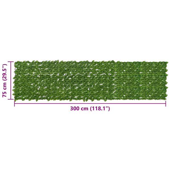 Grote foto vidaxl balkonscherm met bladeren groen en geel 300 x 75 cm tuin en terras overige tuin en terras