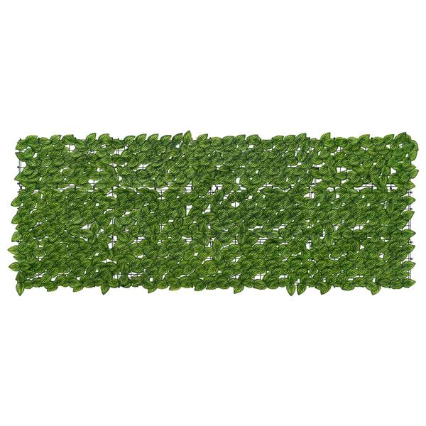 Grote foto vidaxl balkonscherm met bladeren groen en geel 200 x 75 cm tuin en terras overige tuin en terras