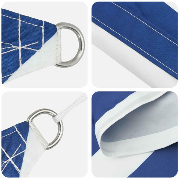 Grote foto vidaxl zonneschaduwzeil blauw en wit 5 x 4 m 100 polyester oxford tuin en terras overige tuin en terras