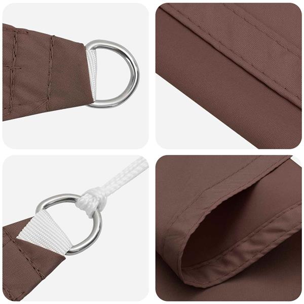Grote foto vidaxl zonneschaduwzeil bruin 6 x 2 m 100 polyester oxford tuin en terras overige tuin en terras