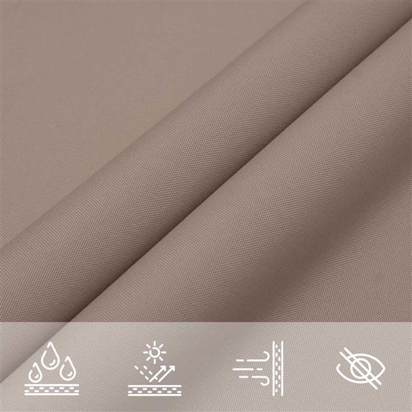 Grote foto vidaxl zonneschaduwzeil taupe 6 x 2 m 100 polyester oxford tuin en terras overige tuin en terras