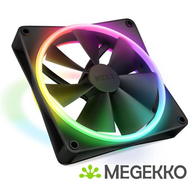 Grote foto nzxt f140 rgb duo 140mm rgb fan single black computers en software overige computers en software