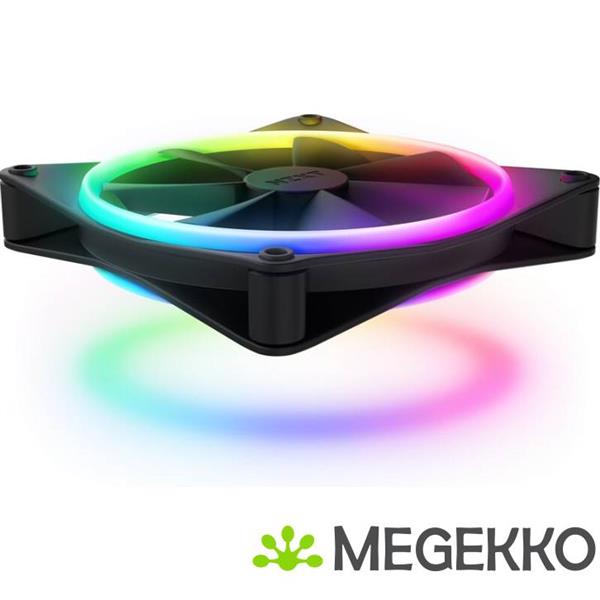 Grote foto nzxt f140 rgb duo 140mm rgb fan single black computers en software overige computers en software