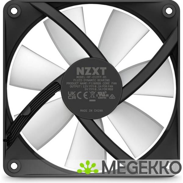 Grote foto nzxt f120 core 120mm rgb fan single black computers en software overige computers en software