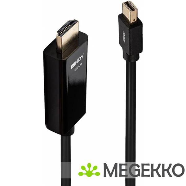 Grote foto lindy 36927 diplayport hdmi zwart kabeladapter verloopstukje computers en software overige computers en software