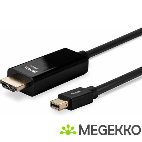 Grote foto lindy 36927 diplayport hdmi zwart kabeladapter verloopstukje computers en software overige computers en software