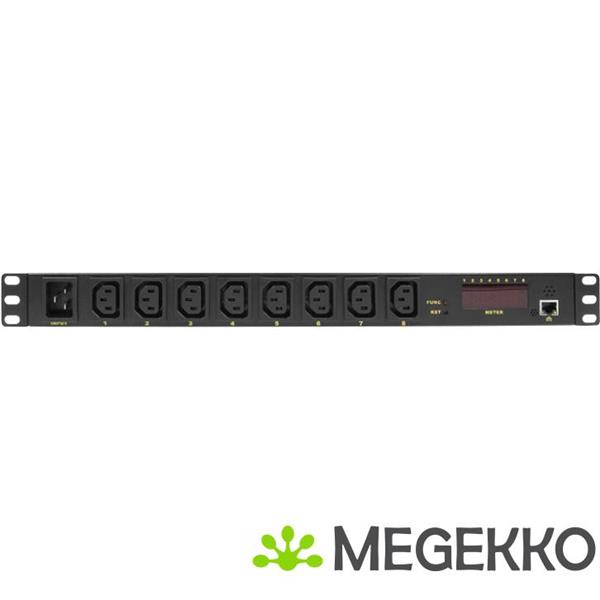Grote foto logilink pdu8p01 8ac uitgang en 1u zwart energiedistributie. computers en software overige
