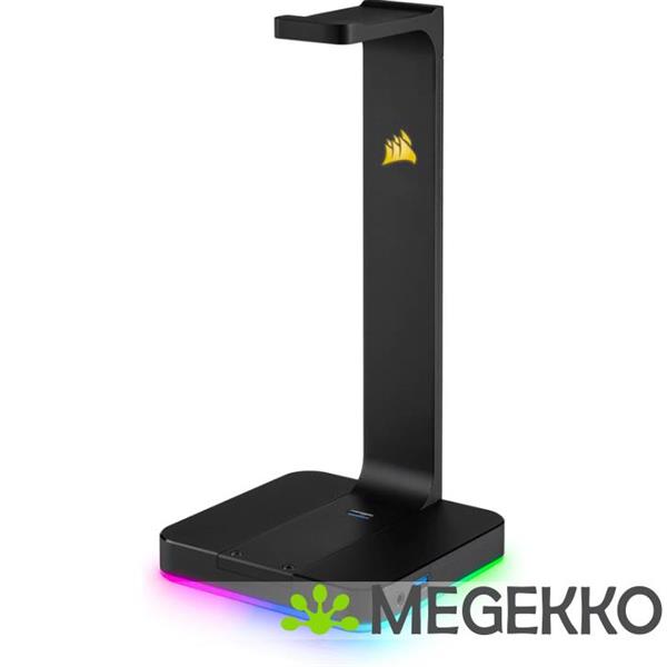 Grote foto corsair st100 rgb premium headset stand with 7.1 surround audio tv en foto koptelefoons