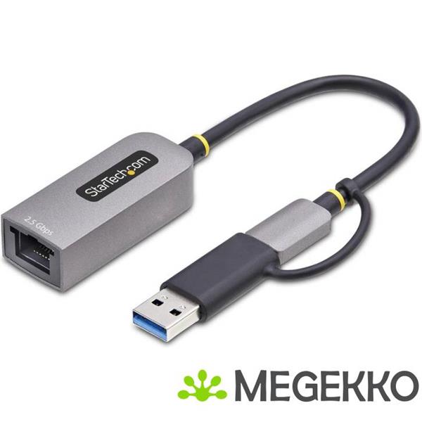 Grote foto startech.com 2.5gbe usb c naar ethernet adapter met usb a converter nbase t nic usb 3.0 type c 2.5 computers en software netwerkkaarten routers en switches