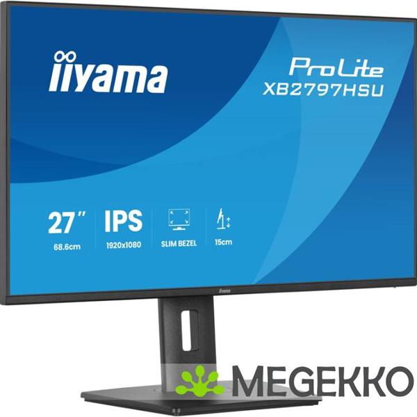 Grote foto iiyama prolite xb2797hsu b1 27 full hd ips monitor computers en software overige computers en software
