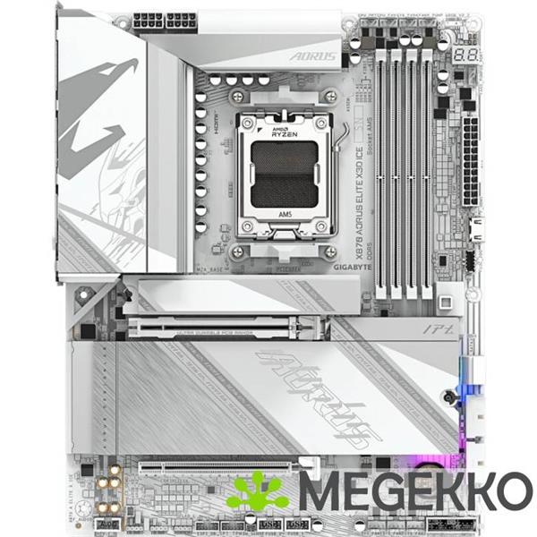 Grote foto gigabyte x870 aorus elite x3d ice computers en software moederborden