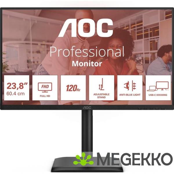 Grote foto aoc e4 24e4cv 23.8 120hz full hd ips zwart computers en software overige computers en software