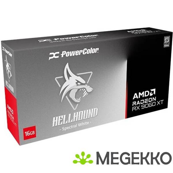 Grote foto powercolor hellhound radeon rx 9060 xt spectral white 16gb computers en software videokaarten