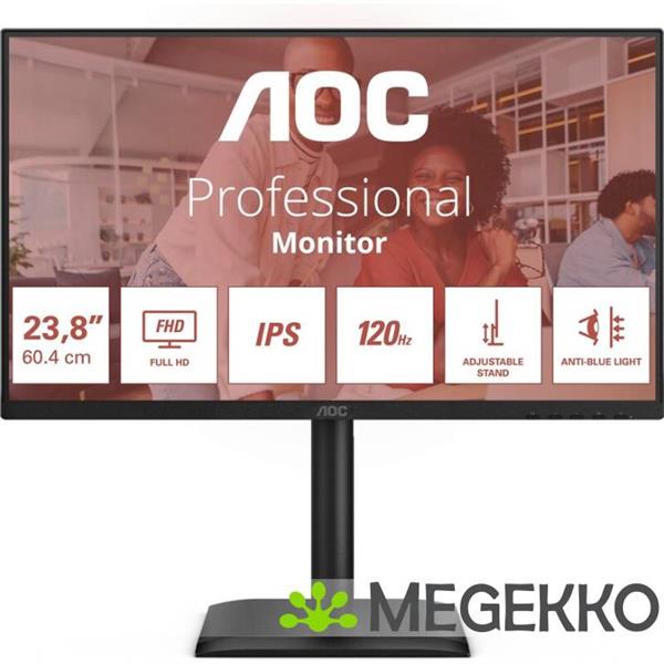 Grote foto aoc 24e4u 24 full hd 120hz ips monitor computers en software overige computers en software