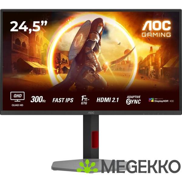 Grote foto aoc q25g4sr 25 quad hd 300hz ips gaming monitor computers en software overige computers en software