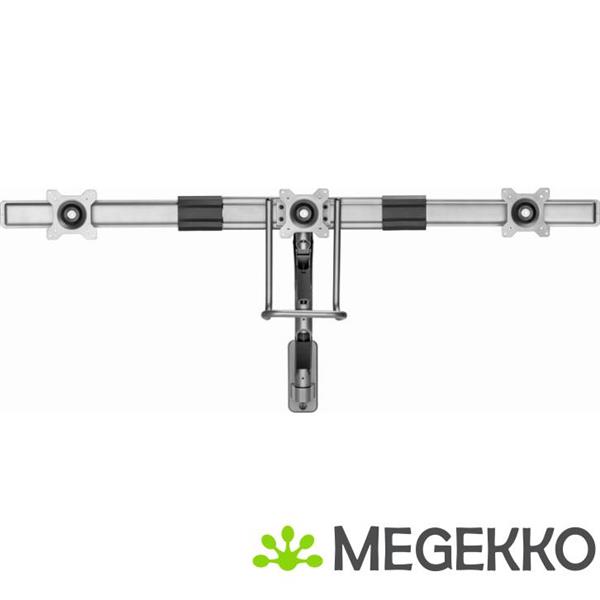 Grote foto gembird monitorarm met gasveer voor 3 monitoren wandmontage space grey computers en software overige computers en software
