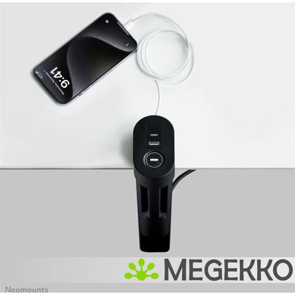 Grote foto neomounts ds22 840bl6 bureaucontactdoos met klem computers en software overige