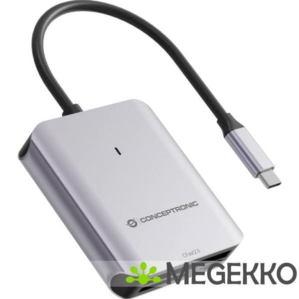 Grote foto conceptronic bian09g geheugenkaartlezer usb 3.2 gen 2 type c grijs computers en software netwerkkaarten routers en switches