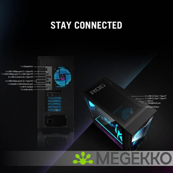 Grote foto asus rog strix 29l g700tf 07265f085w core ultra 7 rtx 5070 12gb gaming desktop computers en software overige computers en software