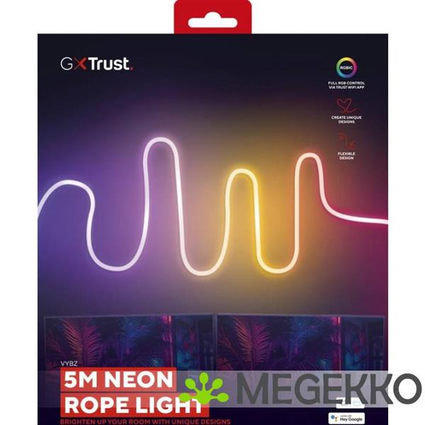 Grote foto trust gxt 904 vybz neon rope light 5m computers en software overige computers en software