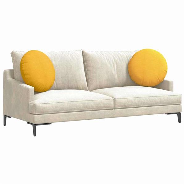 Grote foto vidaxl zitkussens 2 pcs lichtgeel 50 x 19 cm katoen stof huis en inrichting woningdecoratie