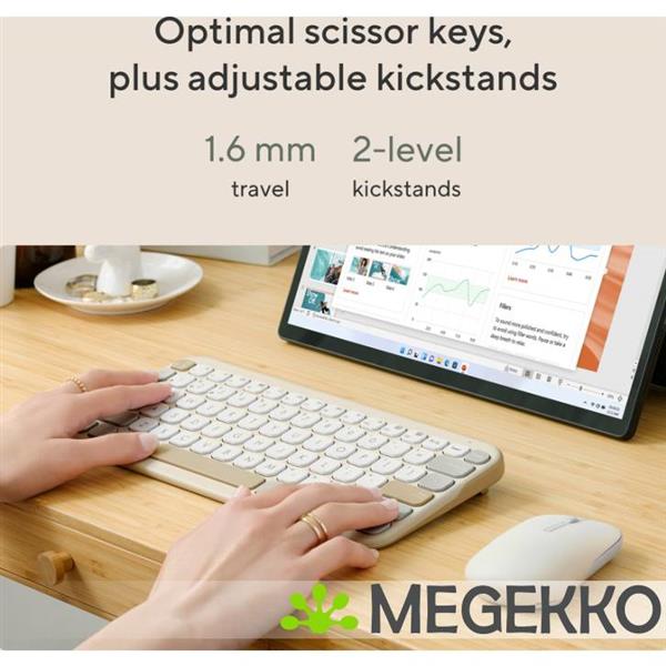 Grote foto asus kw100 keyboard bg ui 80 toetsenbord universeel bluetooth beige computers en software toetsenborden