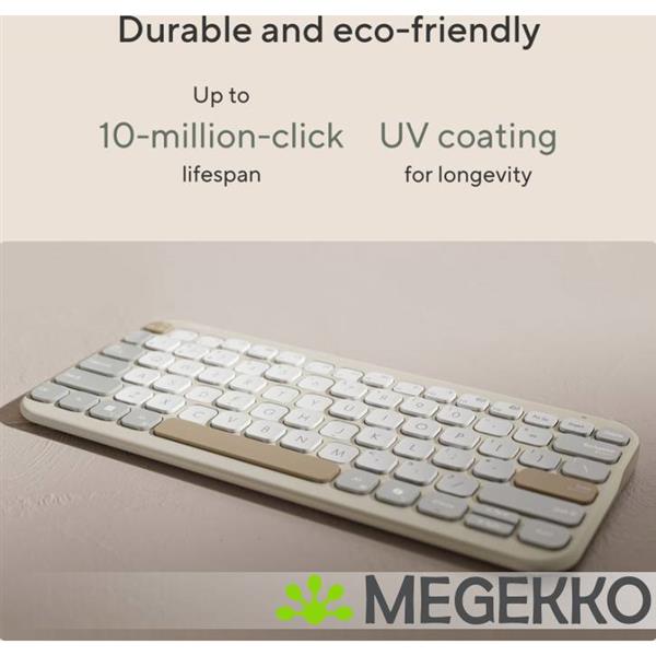 Grote foto asus kw100 keyboard bg ui 80 toetsenbord universeel bluetooth beige computers en software toetsenborden