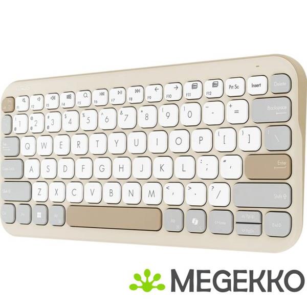 Grote foto asus kw100 keyboard bg ui 80 toetsenbord universeel bluetooth beige computers en software toetsenborden