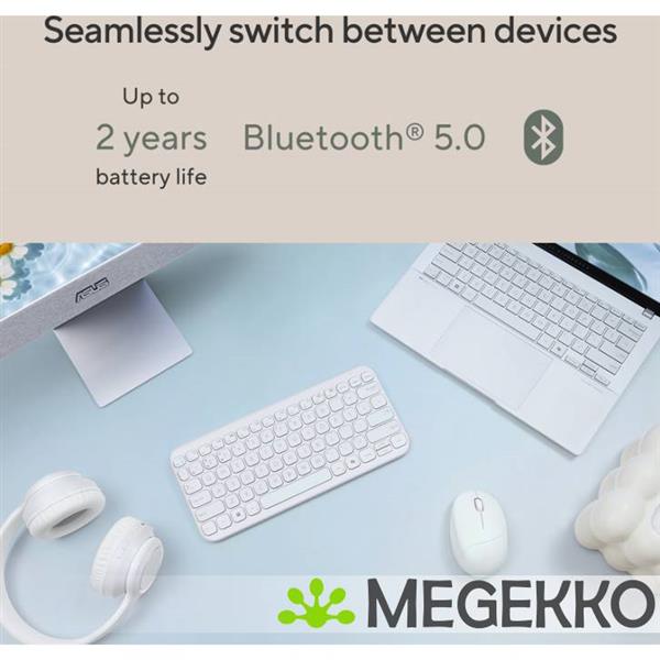 Grote foto asus kw100 keyboard bg ui 80 toetsenbord universeel bluetooth beige computers en software toetsenborden