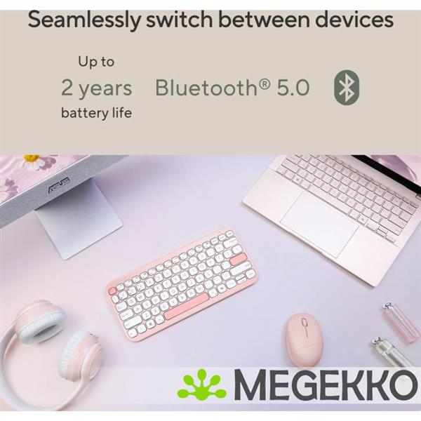 Grote foto asus kw100 keyboard bg ui 80 toetsenbord universeel bluetooth beige computers en software toetsenborden