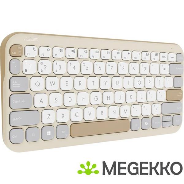 Grote foto asus kw100 keyboard bg ui 80 toetsenbord universeel bluetooth beige computers en software toetsenborden