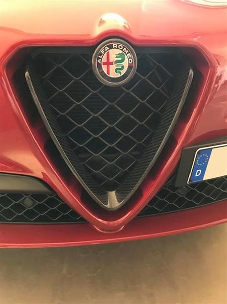 Grote foto alfa romeo stelvio qv carbon fiber voor grill cover auto onderdelen tuning en styling