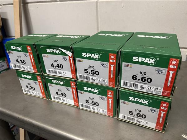 Grote foto assortiment aanbieding spax schroeven 4x30 4x40 5x50 6x60 gegalvaniseerd doe het zelf en verbouw hout en planken