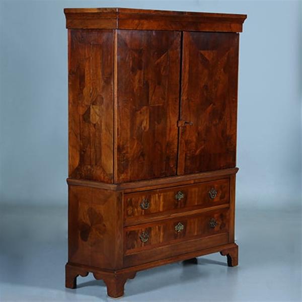 Grote foto luierkabinetje met marqueterie van stervormige bloemen ca 1690 no.391130 antiek en kunst stoelen en banken