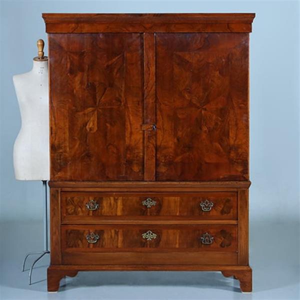 Grote foto luierkabinetje met marqueterie van stervormige bloemen ca 1690 no.391130 antiek en kunst stoelen en banken