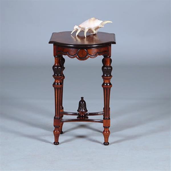 Grote foto kordate willem iii bijzettafel in noten met zwart bijzonder gedetailleerd en gesneden no.400935 antiek en kunst stoelen en banken