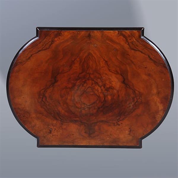 Grote foto kordate willem iii bijzettafel in noten met zwart bijzonder gedetailleerd en gesneden no.400935 antiek en kunst stoelen en banken