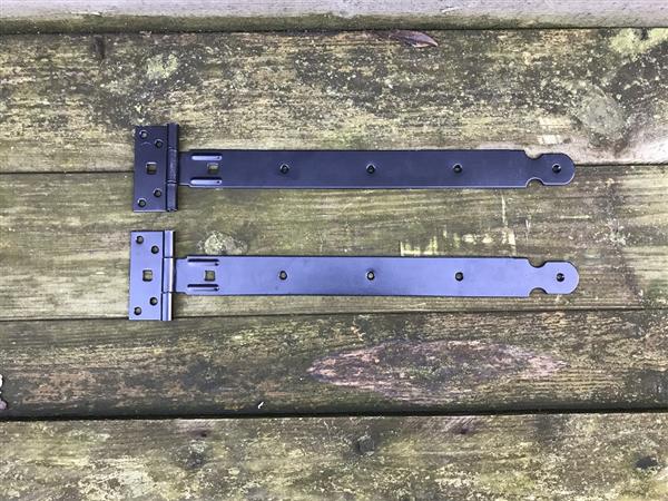 Grote foto set grote scharnieren 400 mm zwart gecoat doe het zelf en verbouw materialen en producten