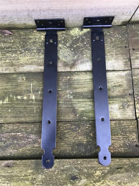 Grote foto set grote scharnieren 400 mm zwart gecoat doe het zelf en verbouw materialen en producten