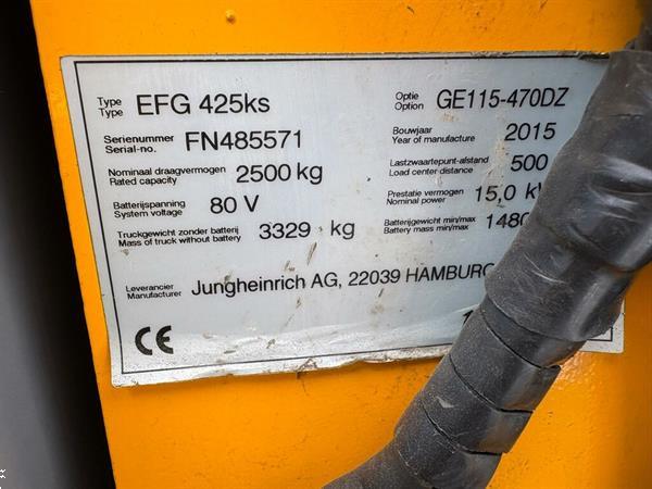 Grote foto vs 22834 elektrische triplex heftruck jungheinrich efg 425ks agrarisch heftrucks