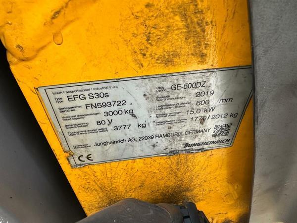 Grote foto vs 22828 elektrische triplex heftruck jungheinrich efg s30s agrarisch heftrucks