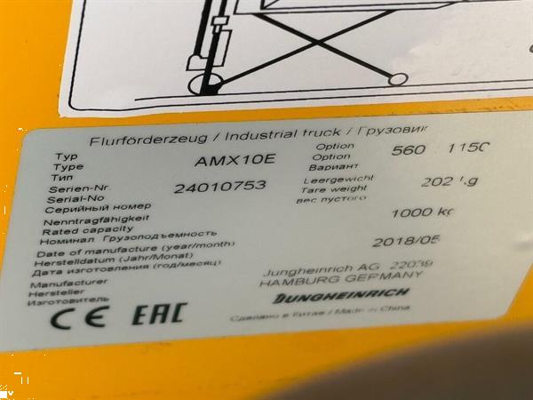 Grote foto vs 22839 schaar hoogheffer amx10e jungheinrich werktafel doe het zelf en verbouw hefwerktuigen