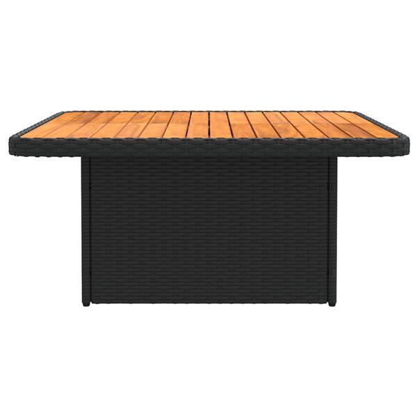 Grote foto vidaxl 2 stuk tuin middelste sofa met uitschuiftafel poly rattan zwart tuin en terras tuinmeubelen