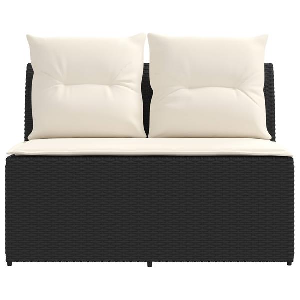 Grote foto vidaxl 2 stuk tuin middelste sofa met uitschuiftafel poly rattan tuin en terras tuinmeubelen