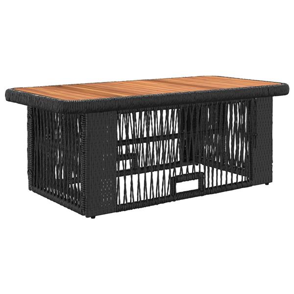 Grote foto vidaxl tuin eettafelset met kussen 4 pcs zwart en cr me poly rattan tuin en terras tuinmeubelen