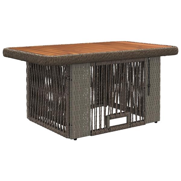 Grote foto vidaxl tuin eettafelset 3 pcs grijs en donkergrijs poly rattan tuin en terras tuinmeubelen