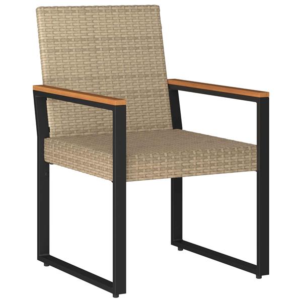 Grote foto vidaxl buitenmeubelset met kussen 4 pcs beige en cr me wit poly rattan tuin en terras tuinmeubelen